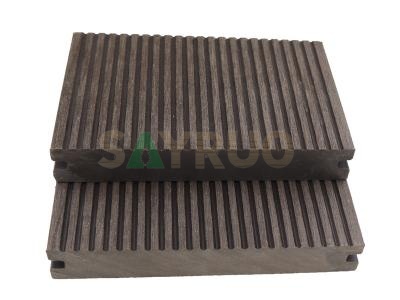 Eco-friendly solid composite decking outdoor fireproof wpc flooring