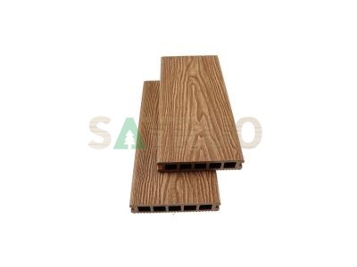 WPC 3D embossed flooring wood grain planks anti slip teak wood composite decking outdoor garden flooring 146*25A
