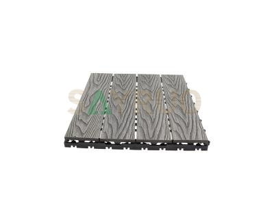 Non slip DIY portable cheap price waterproof wpc outdoor balcony patio wood plastic composite interlocking floor decking tiles