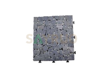 DIY cheap natural stone tile for Balcony garden swimming pool easy installing interlocking removable deck floor tiles