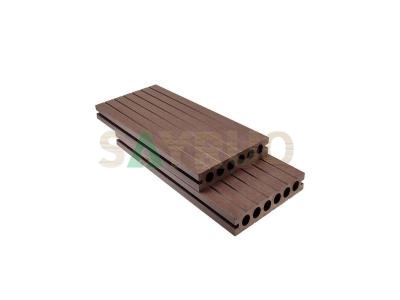 Wood plastic composite decking outdoor swimming pool waterproof flooring 140*25mm hollow board