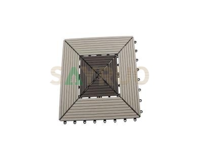 wpc anti slip waterproof diy interlocking decking flooring