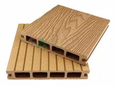 3D embossed decking  Outdoor WPC wood grain floors wood composite decking