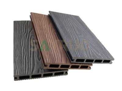 Durable Floor Easy Install Deck Wood Plastic Composite 3D Wood Grain Flooring Embossed WPC Outdoor Garden Decking