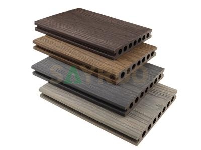 Co-extrusion Weather Resistant Water Proof Wood Plastic Decking Composite Decking For Outdoor