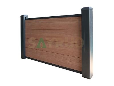 Privacy Outdoor WPC co extrusion Composite Aluminum Garden Fence