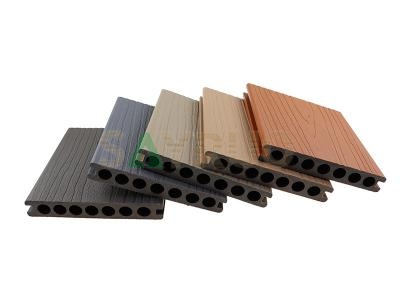 Groove Co Extrusion WPC Decking Hollow Composite Deck Board Embossing