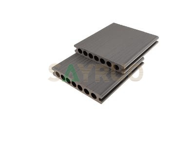 Co Extrusion WPC Decking Hollow Composite Deck Board Embossing