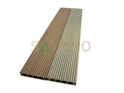 Capped 3D deep wood grain WPC decking