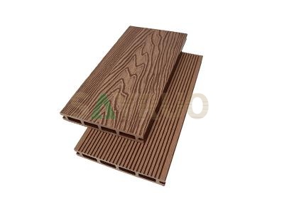 Dark Brown Woodgrain Composite Decking Board