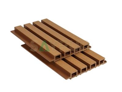 Environmentally Friendly Wood Plastic Composite Wall Cladding Slatted Wall Panel