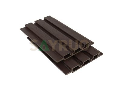 High quality Co-extrusion Slatted Hollow WPC Composite Decorative Wall Panel