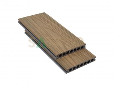 Two Color Waterproof Wood Grain Surface Co-extrusion Outdoor WPC Decking Composite Decking