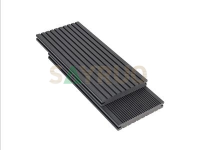 Anti-Slip Solid Wood Plastic Composite Decking boards for outdoor