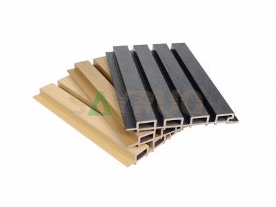 Custom Colors Exterior Waterproof Slatted Co-extrusion Wood Plastic Composite Outdoor Wall Cladding