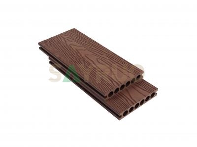3D wooden grain embossed composite decking