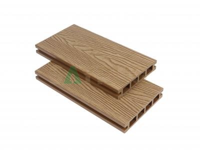 Natural Grain 3D Deep Embossed Anti-UV Hollow Exterior Wood-Plastic Composite Decking