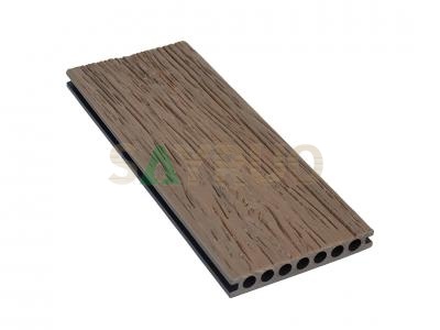 Elastic Co-extrusion Slip-resistant Rubber Wood Grain Surface Wood Plastic Composite Decking Outdoor