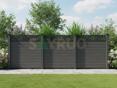 deep embossing wood grain wood plastic composite fence