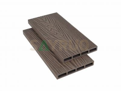 Deep Embossed WPC Fence Panel - Wood Grain Texture with Gaps, Privacy & Ventilation, Easy Install