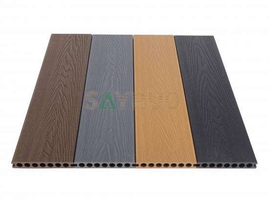 3D wooden grain embossed composite decking