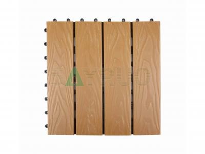 Click System No Tools Needed Outdoor Deep Embossed WPC DIY Deck Tiles