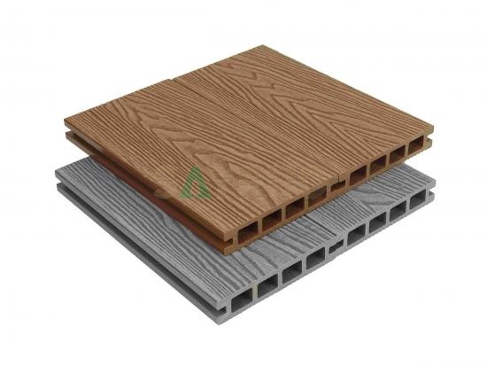 3D wooden grain embossed composite decking
