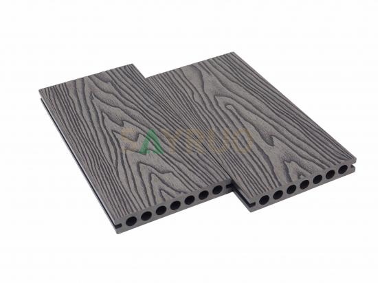 3D wooden grain embossed composite decking