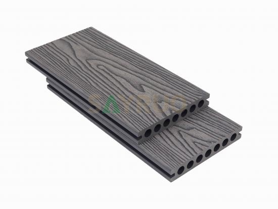 3D wooden grain embossed composite decking