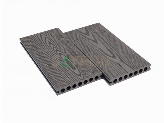 3D wooden grain embossed composite decking