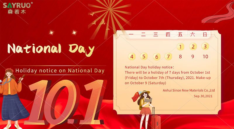 National Day holiday notice