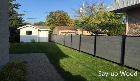 Grey WPC Fence project in UK